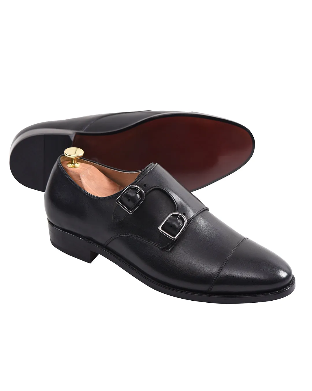 Double Monk Strap Black