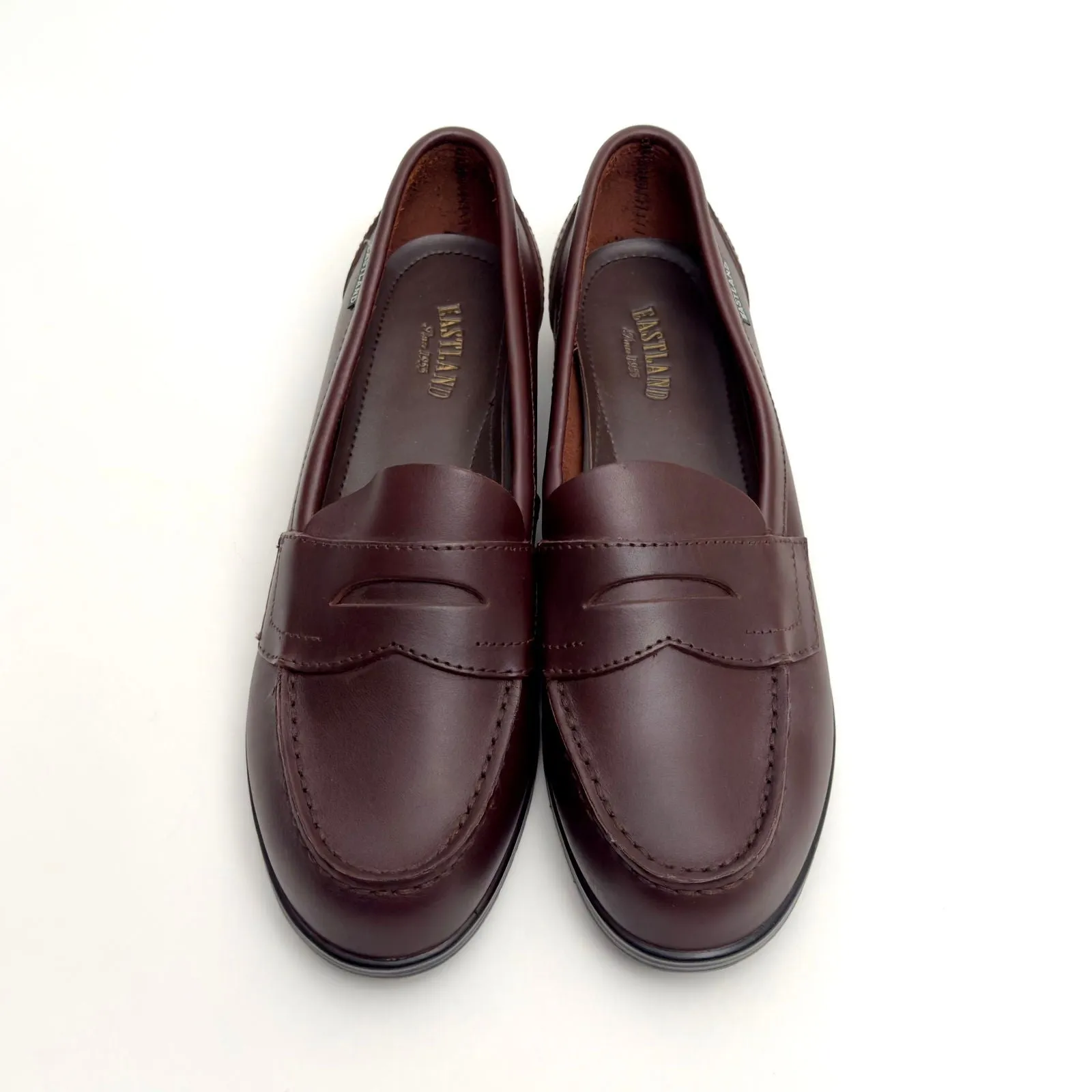 Eastland Womens Providence Penny Loafers | 8W | Burgundy Leather | Classic Slip-On | Pre-Owned