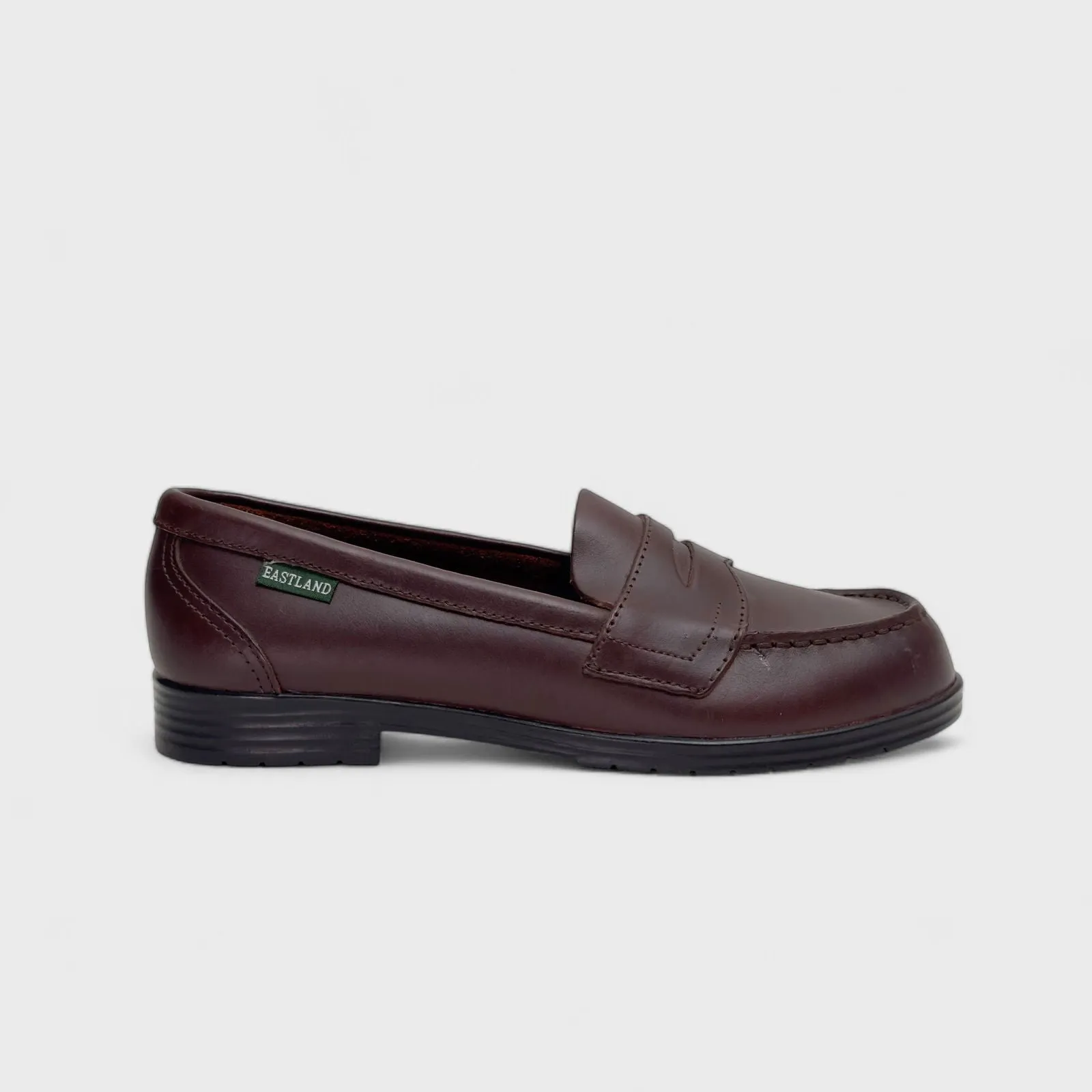 Eastland Womens Providence Penny Loafers | 8W | Burgundy Leather | Classic Slip-On | Pre-Owned