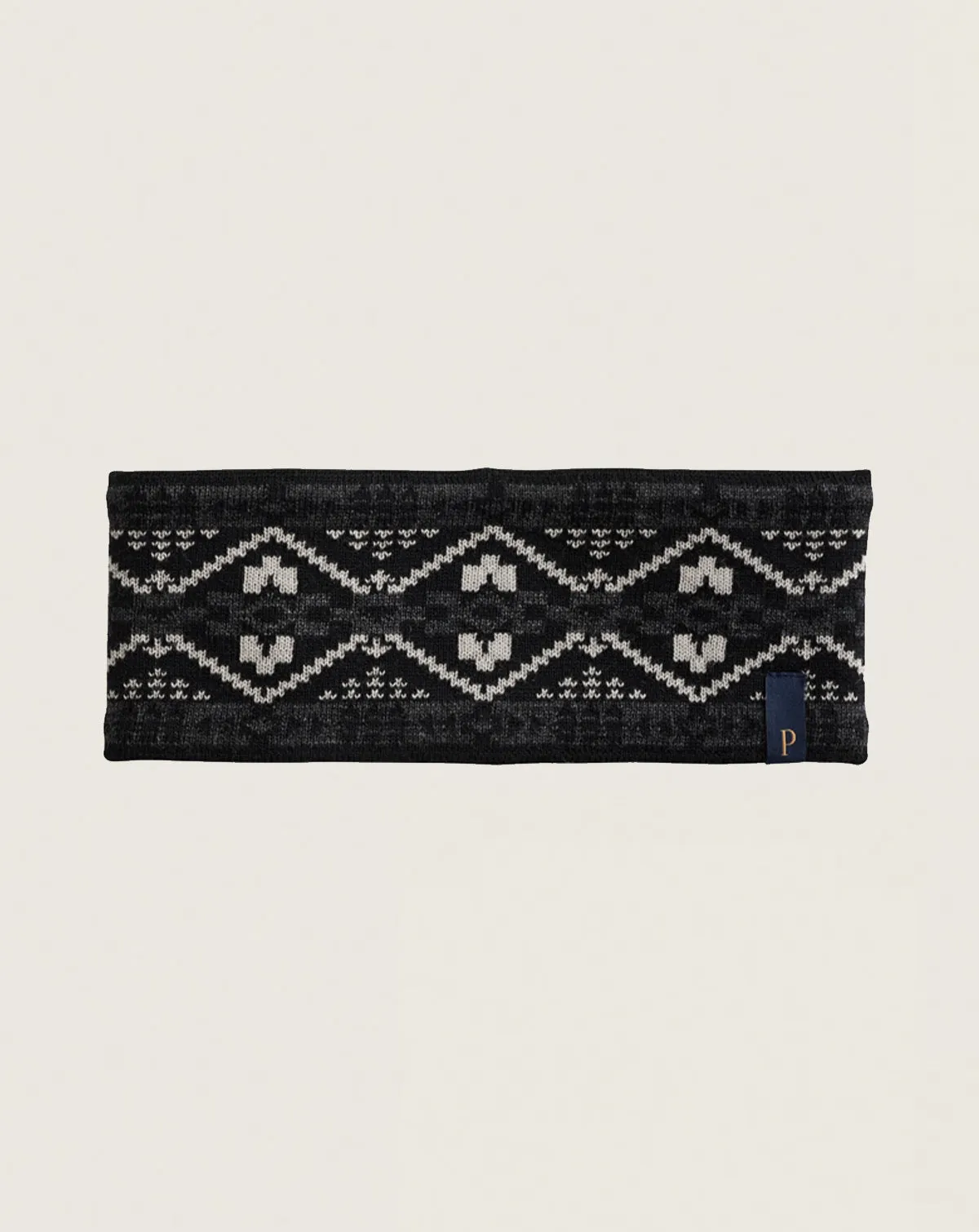 Fleece-Lined Headband<br>4 Corners Black