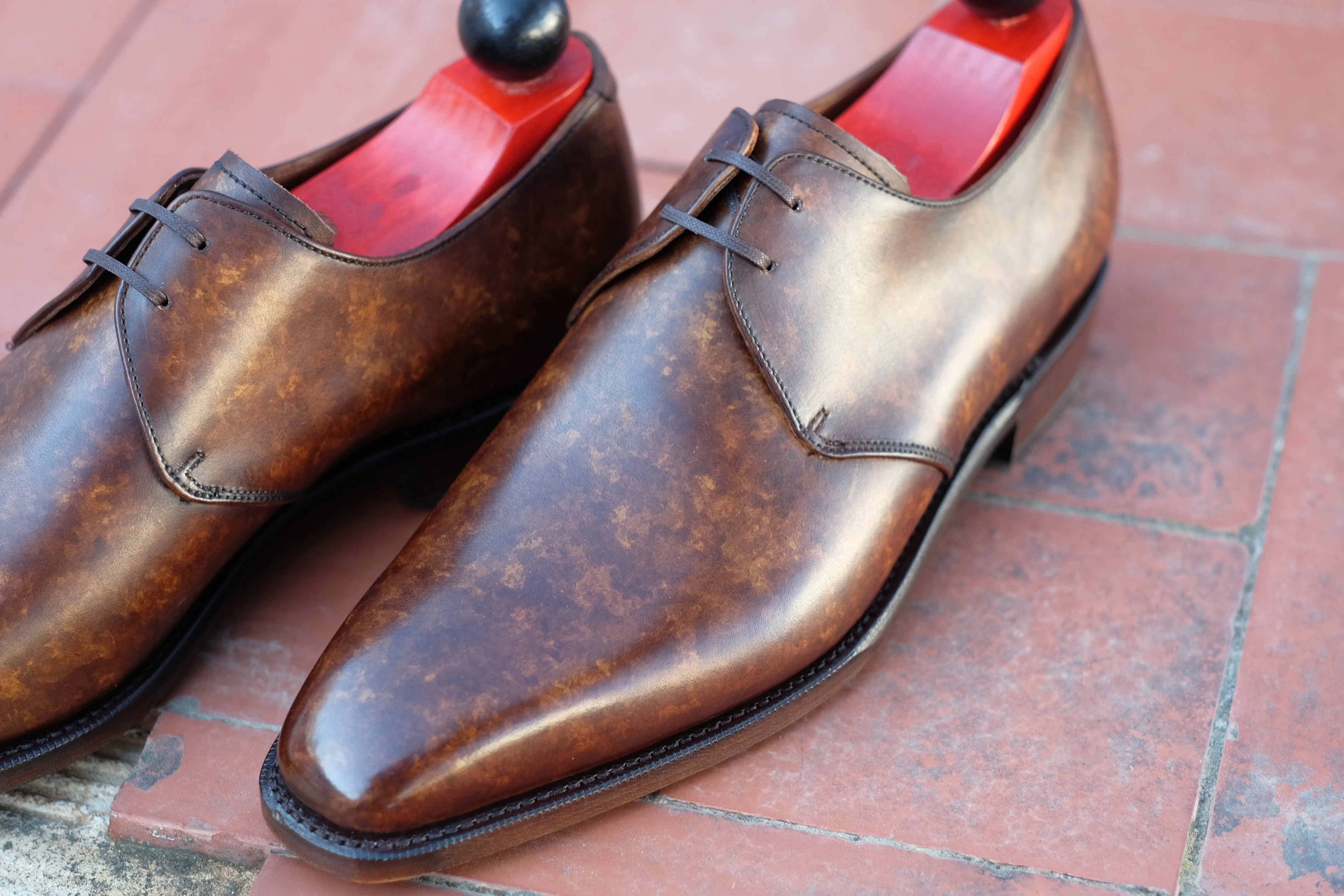 Fremont - MTO - Copper Marble Patina - LPB Last - Single Leather Sole