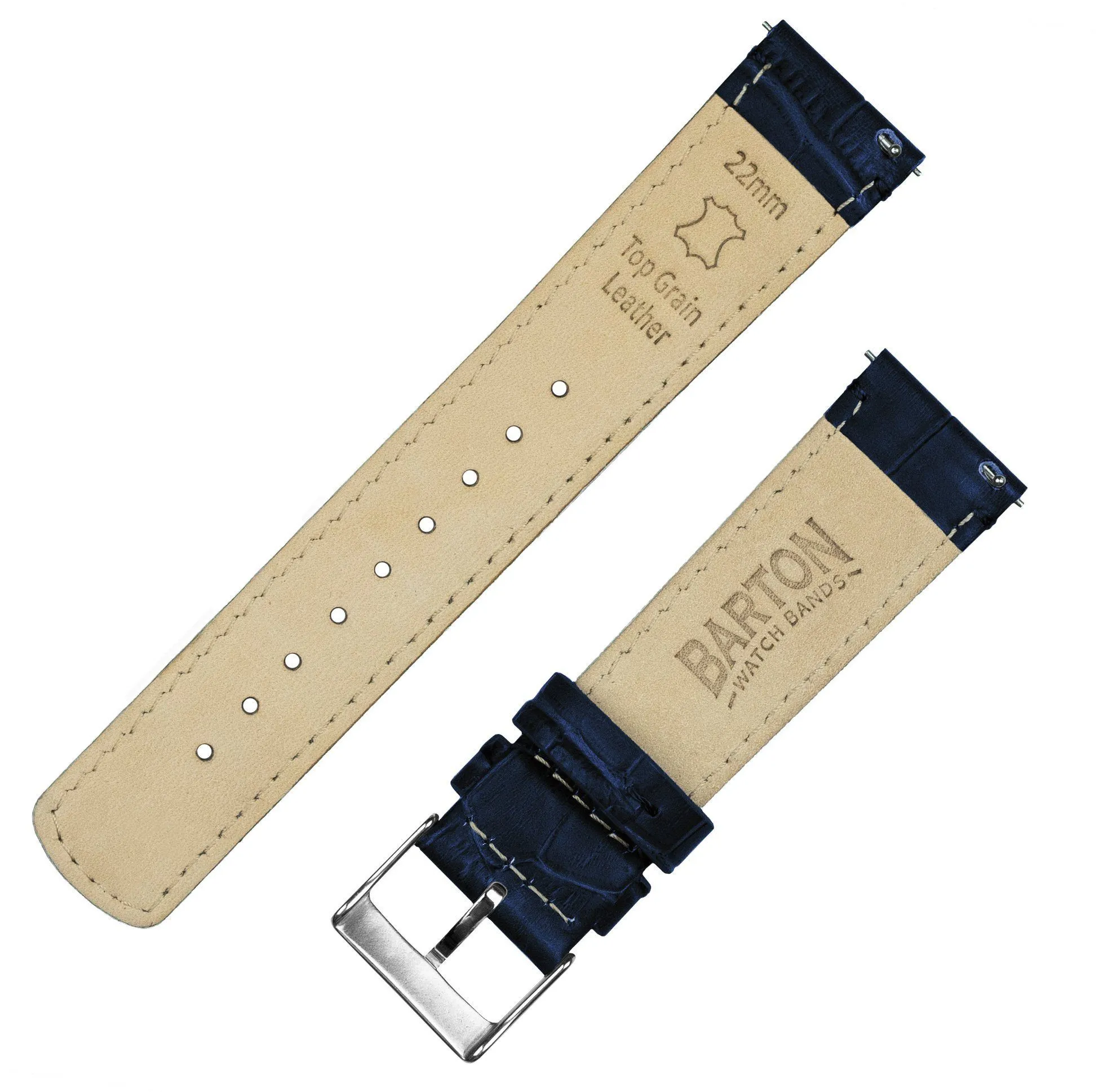 Gear Sport Navy Blue Alligator Grain Leather Watch Band