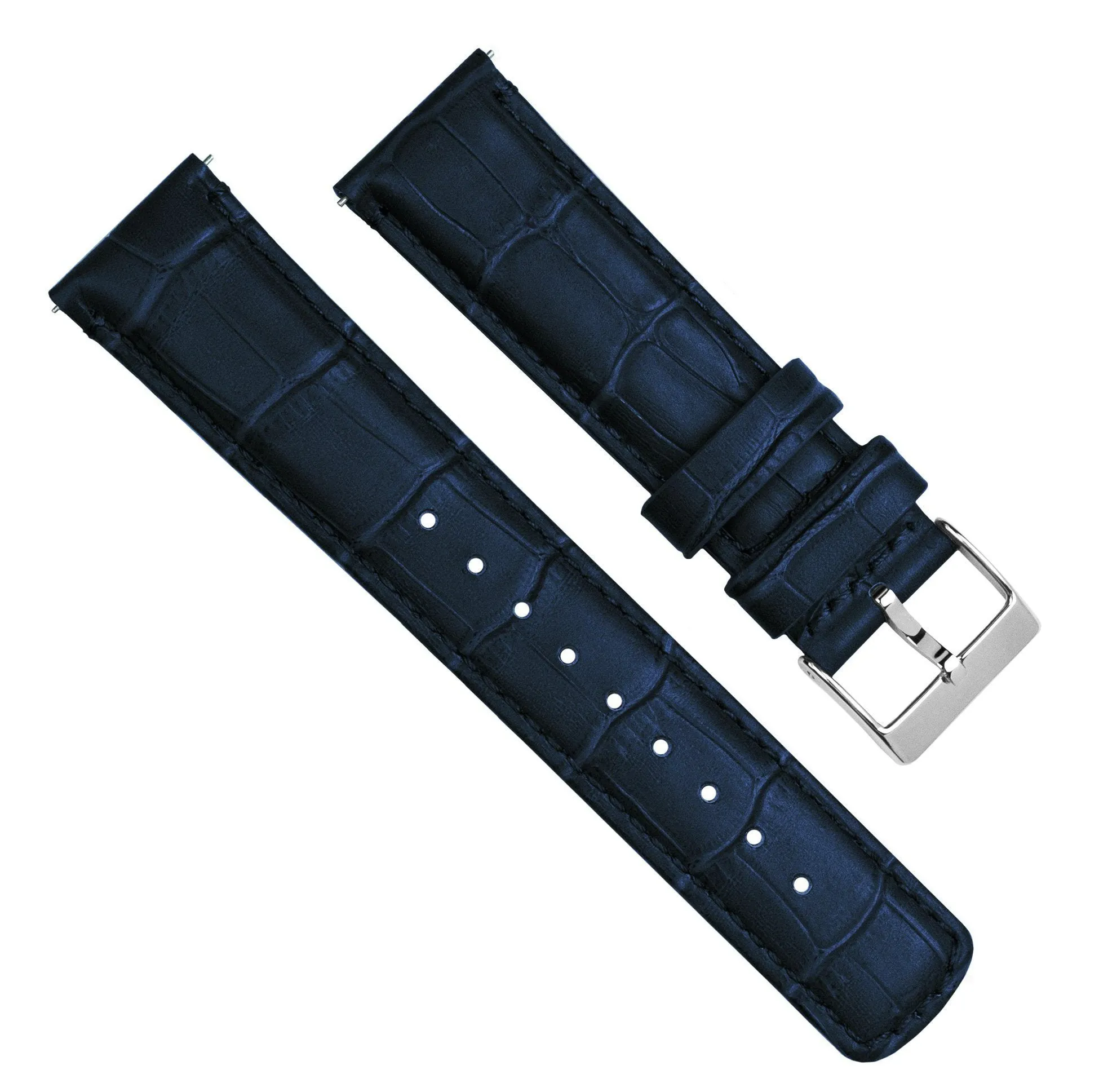 Gear Sport Navy Blue Alligator Grain Leather Watch Band