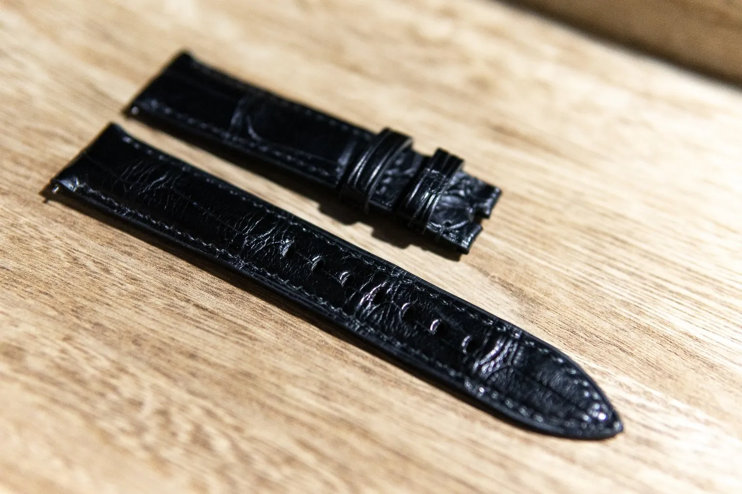 Genuine Alligator Strap - Black