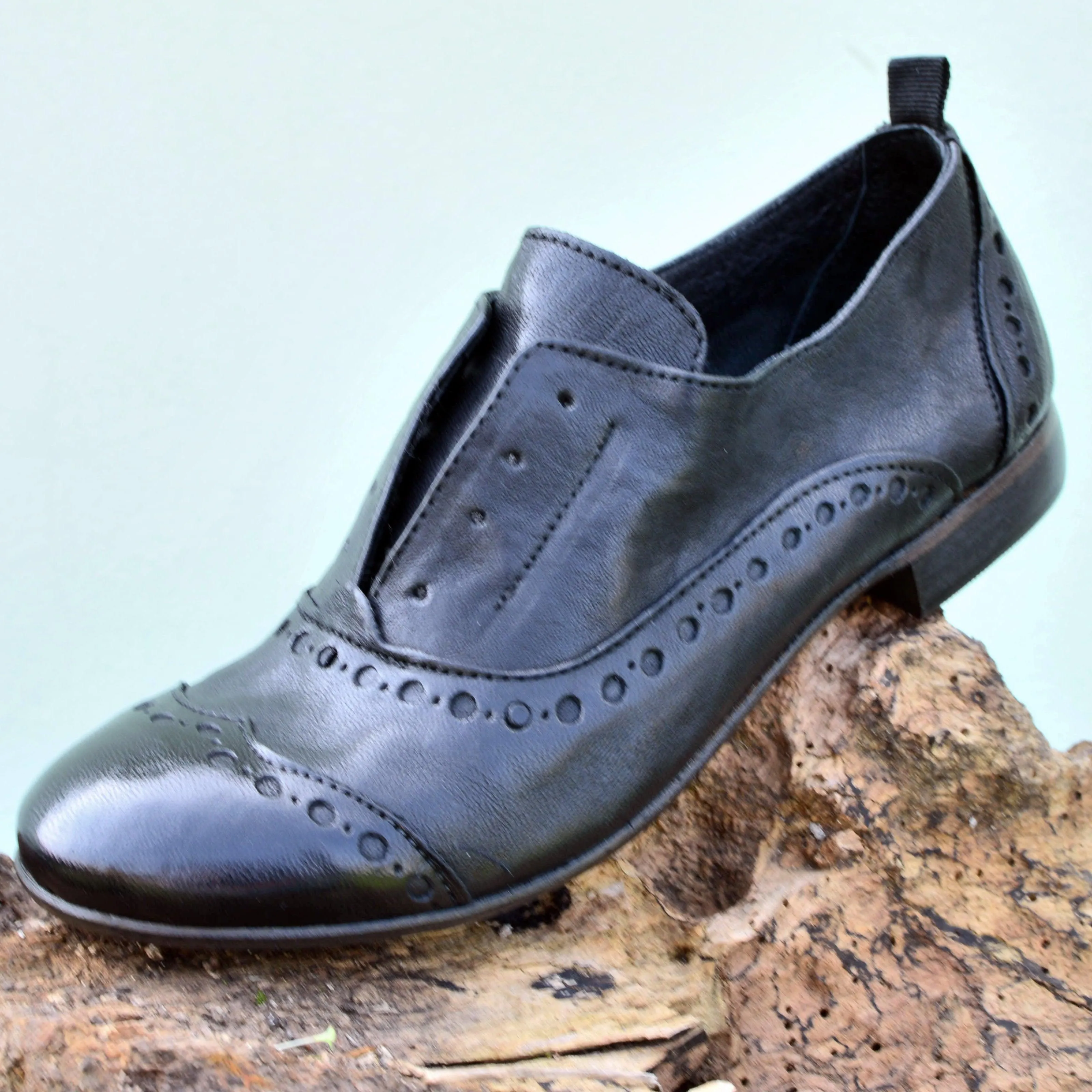 GIUSY 070 - Texas Leather SHOES BLACK