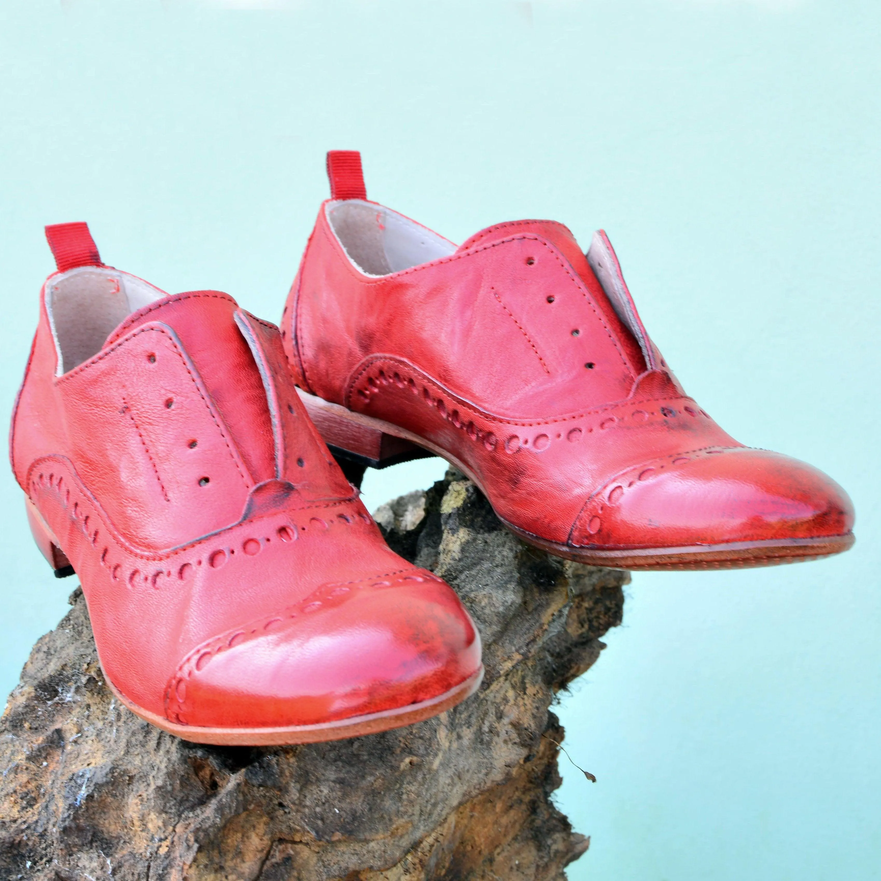 GIUSY 070 - Texas Leather SHOES RED CURRANT