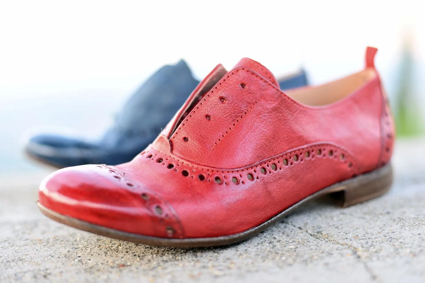 GIUSY 070 - Texas Leather SHOES RED CURRANT