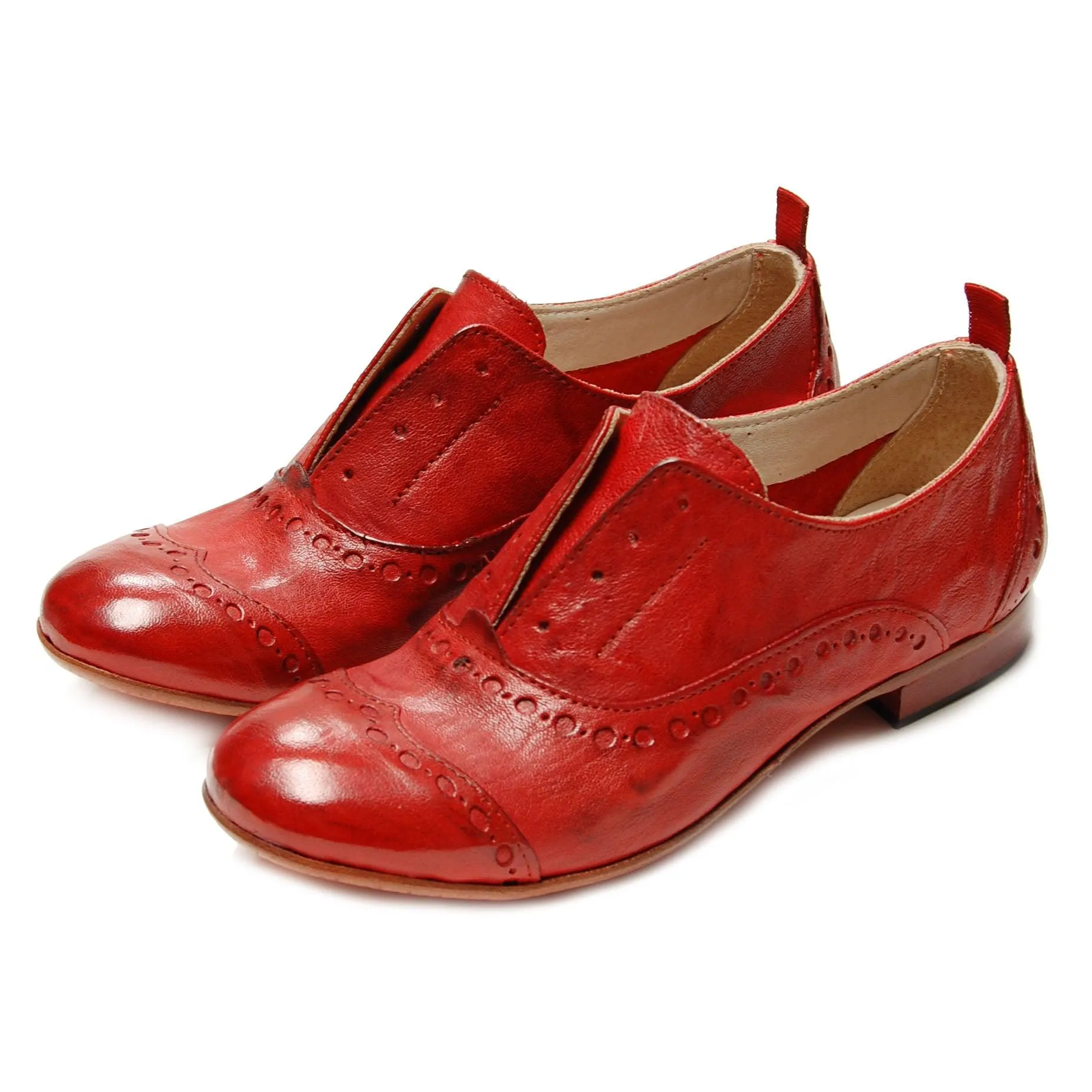 GIUSY 070 - Texas Leather SHOES RED CURRANT