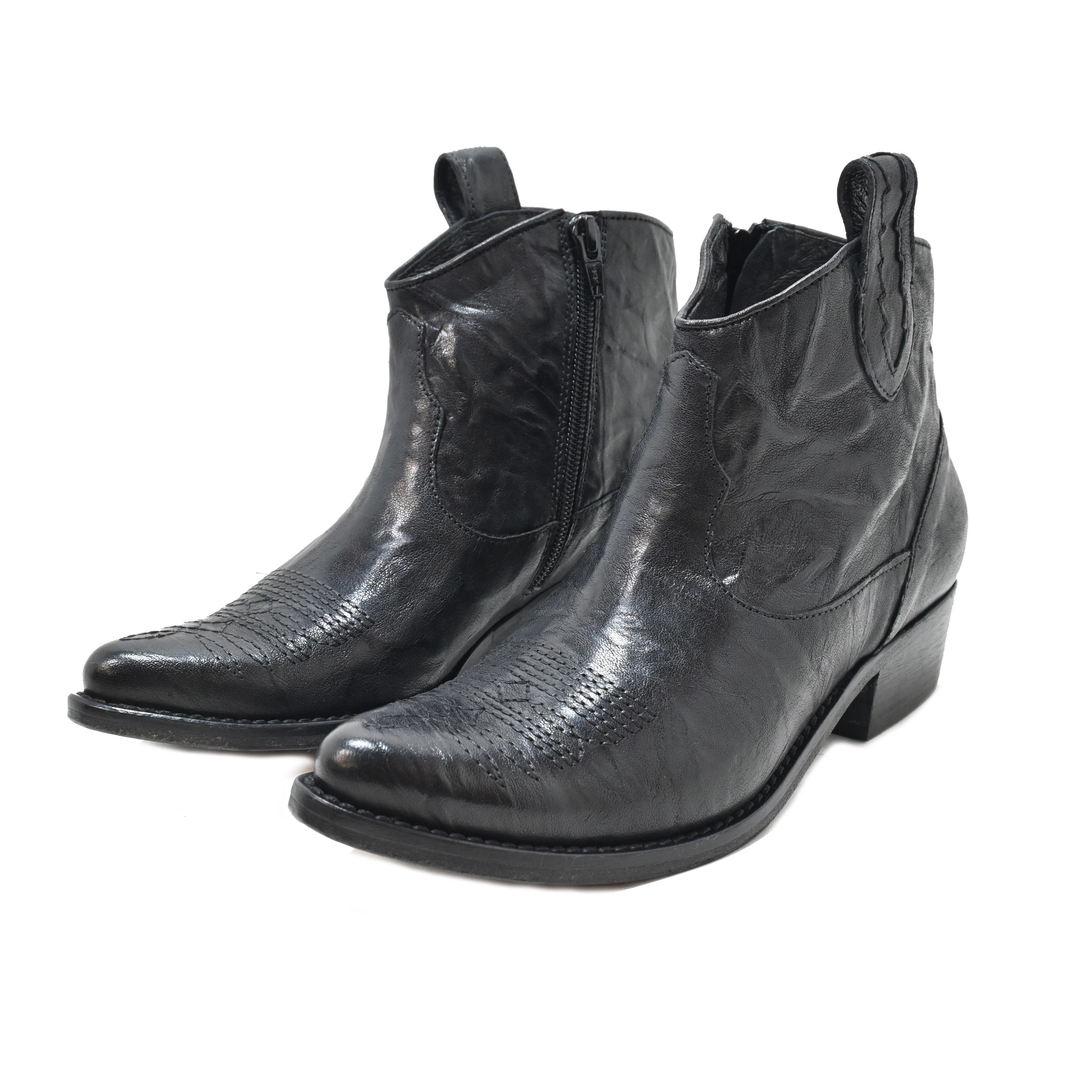 K2/01 - TEXAS ANKLE BOOT - leather BLACK