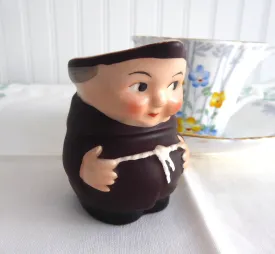 Little Monk Friar Tuck Hummel Cream Jug West Germany Black Shoes 1950s Creamer