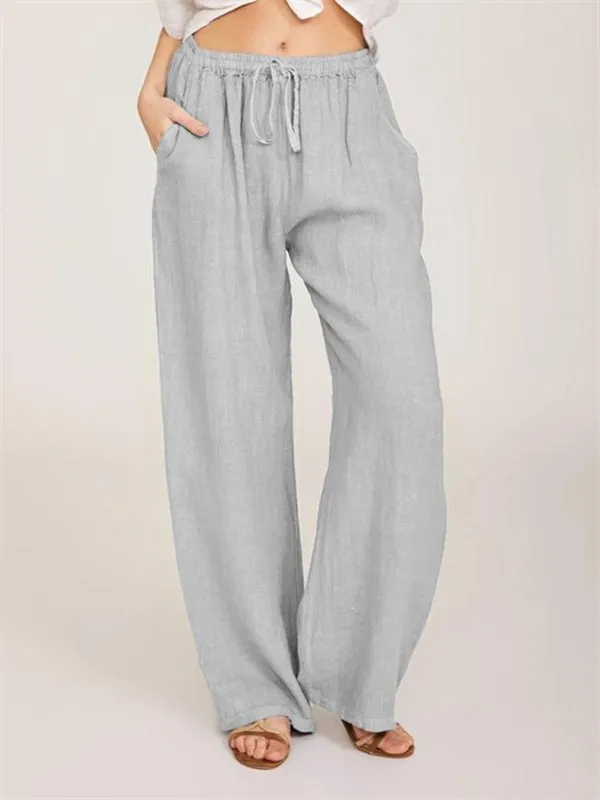 Loose Linen Wide Leg Pants