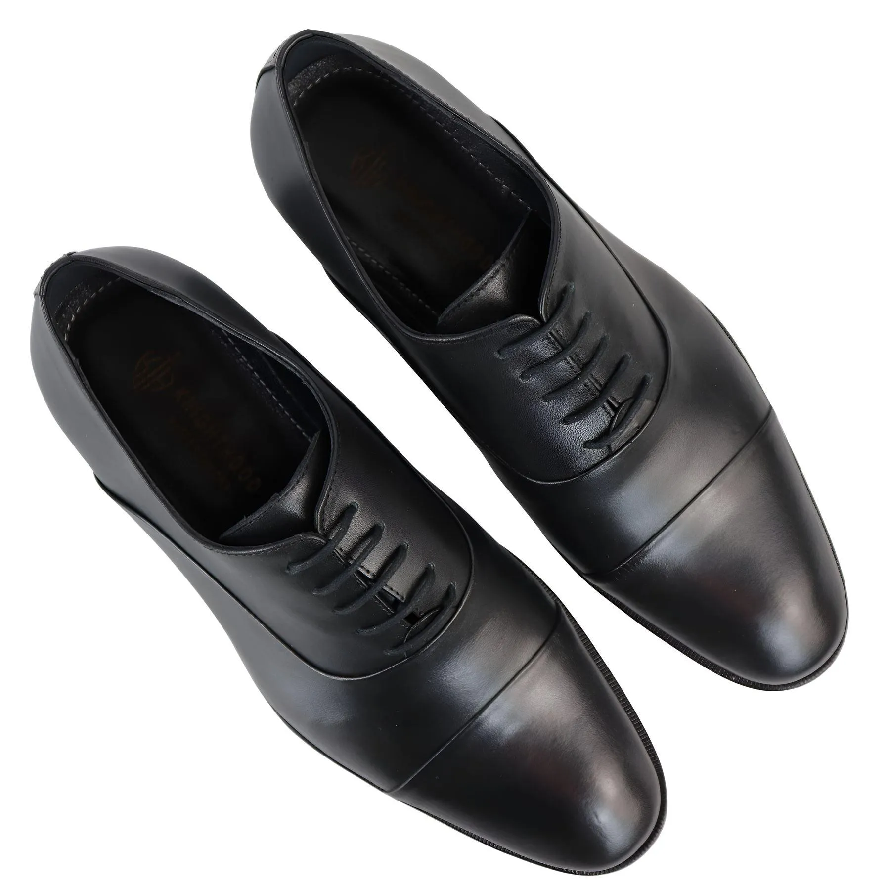 Men's Black Classic Oxfords Shoes Brogues Derbys Genuine Leather Formal Dress Shoe