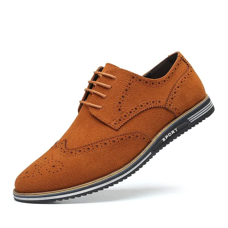 Men's Casual Wingtip Office Walking Derby Shoes