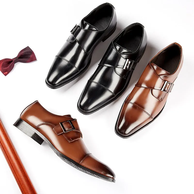 Men's Classic Genuine Leather Monk Shoes