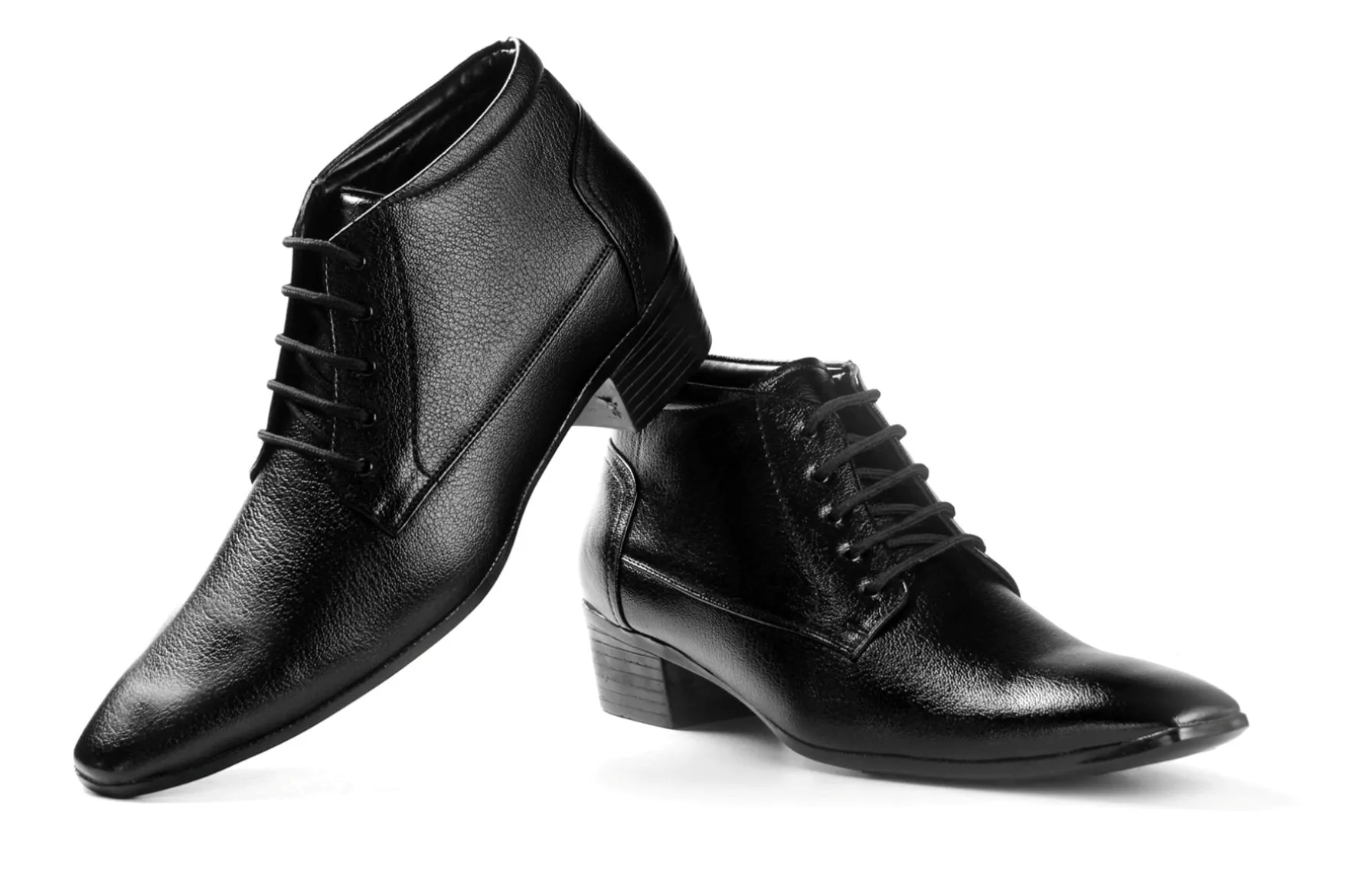 Men's Elevator Faux Leather Office Wear Boots