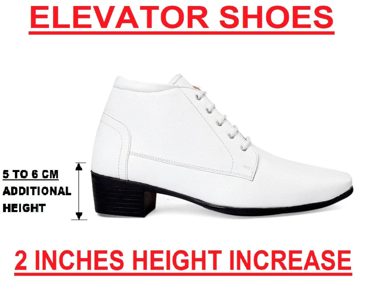 Men's Elevator Faux Leather Office Wear Boots