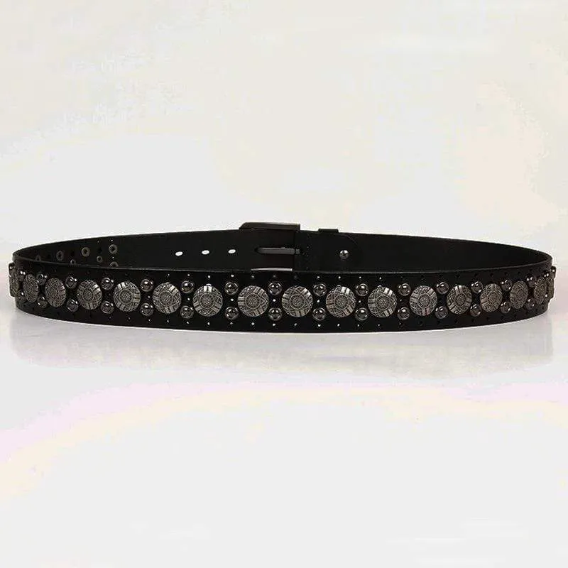 Men's Gothic Belts With Circile Rivets