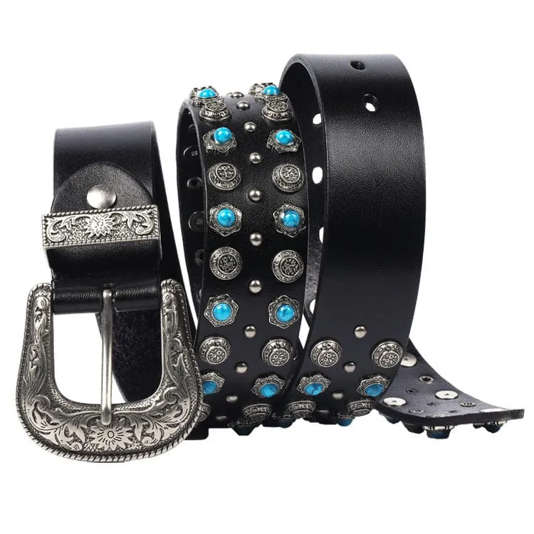 Men's Gothic Calaite Studded Belt