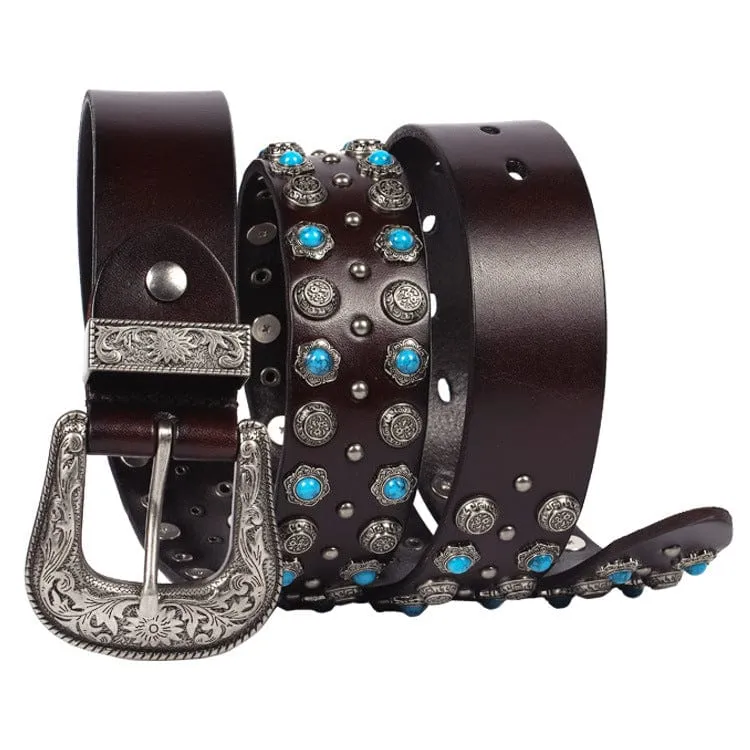 Men's Gothic Calaite Studded Belt