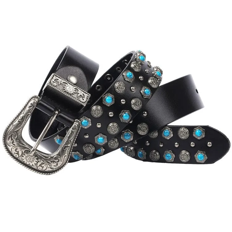 Men's Gothic Calaite Studded Belt