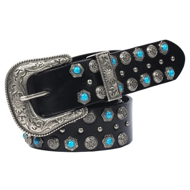 Men's Gothic Calaite Studded Belt