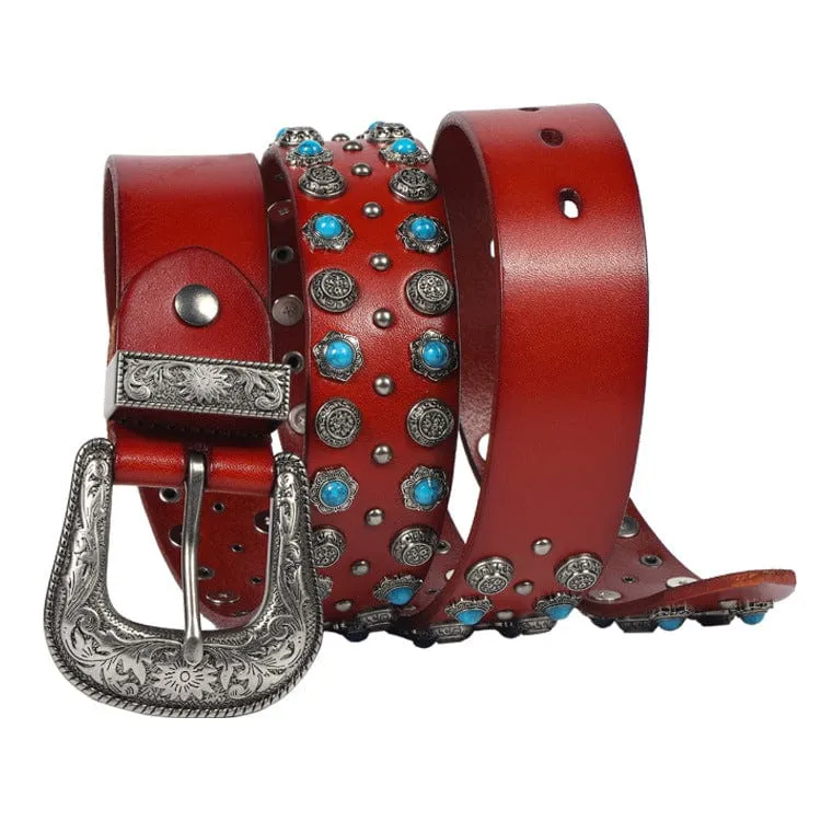 Men's Gothic Calaite Studded Belt