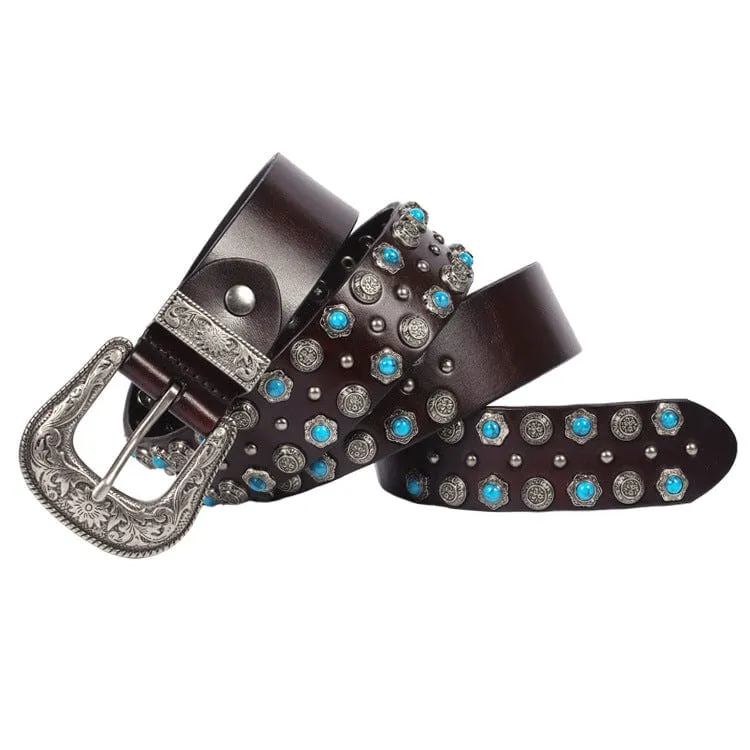 Men's Gothic Calaite Studded Belt