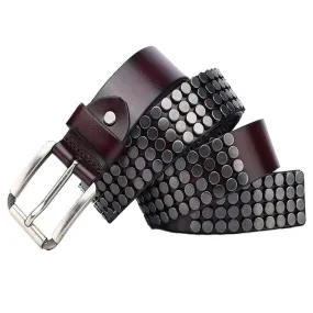 Men's Gothic Round Head Rivets Belts