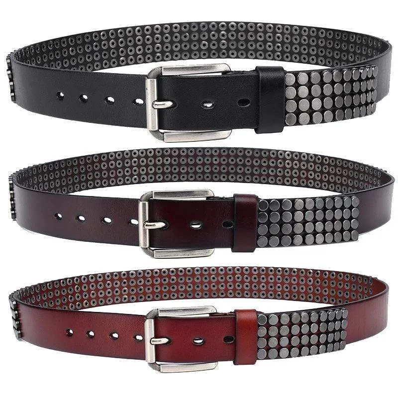 Men's Gothic Round Head Rivets Belts