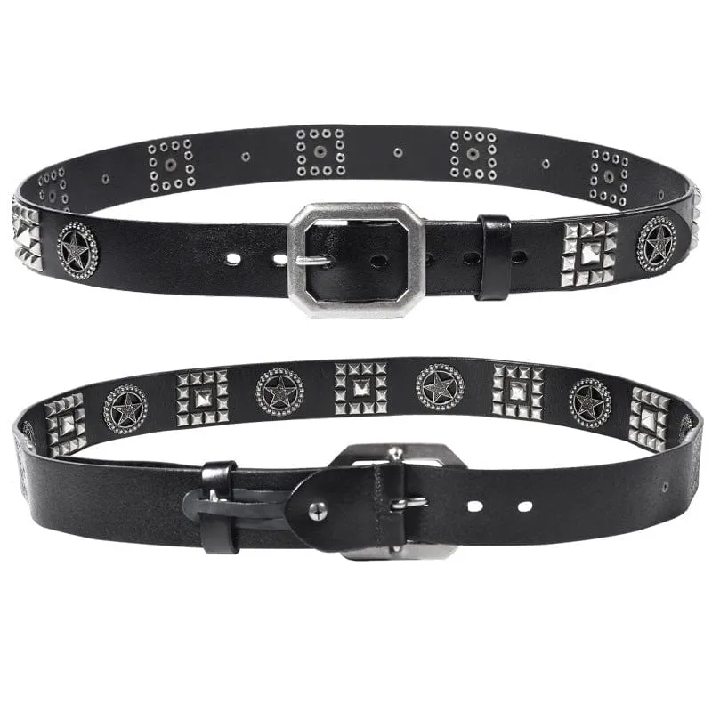 Men's Gothic Star Studded Belt