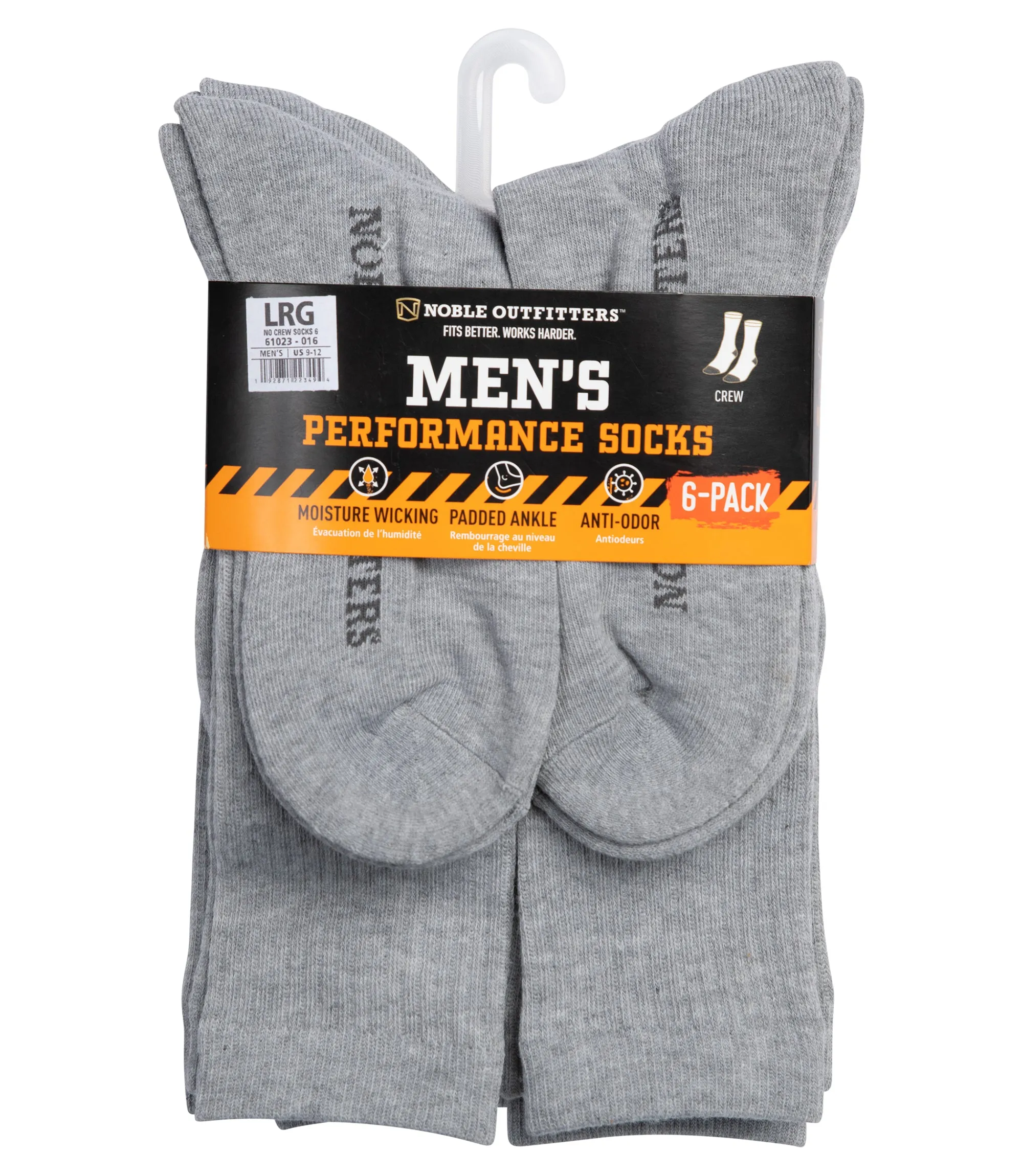 Men's Performance Crew Sock – 6 Pack