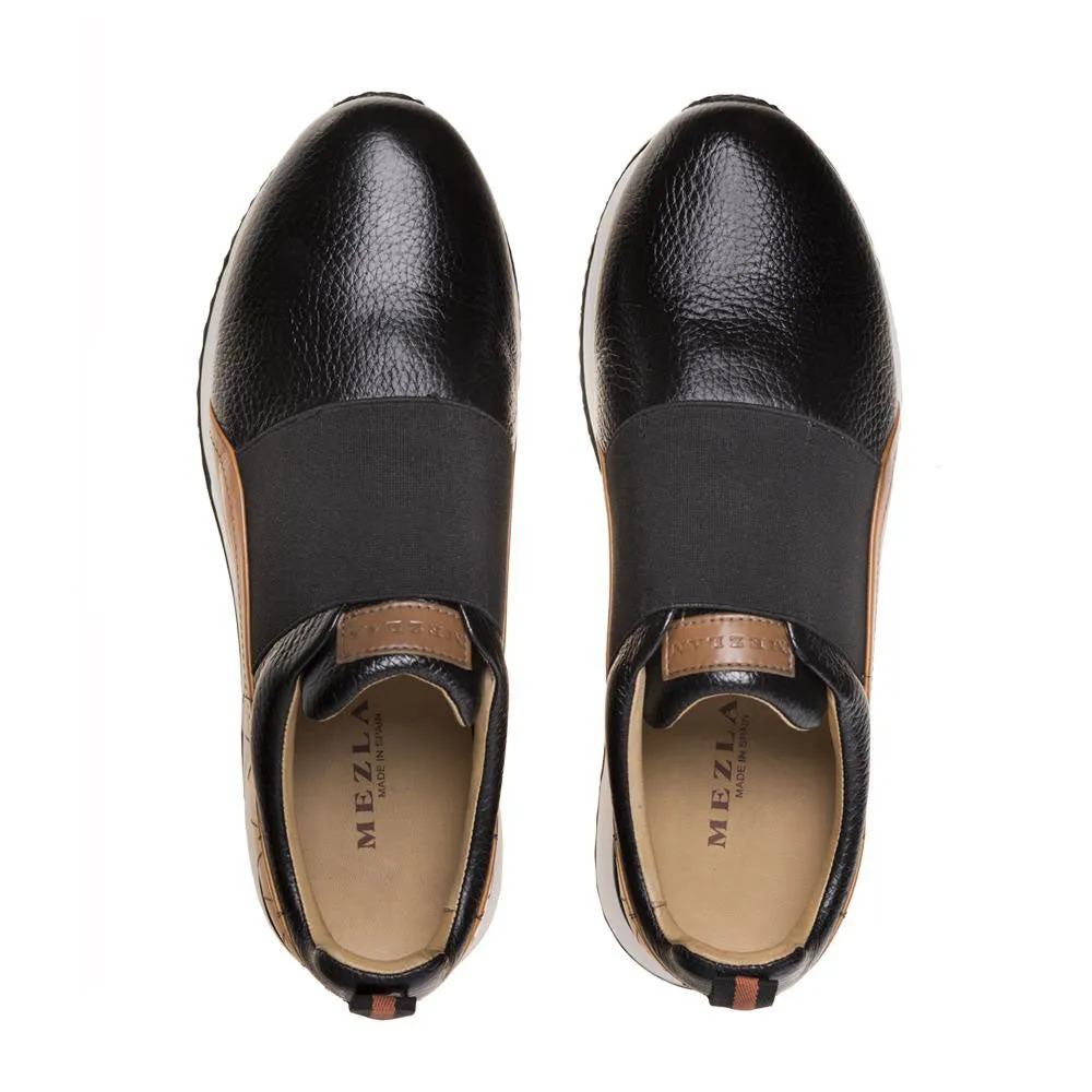 Mezlan Elastic Slip-On Sneaker Black