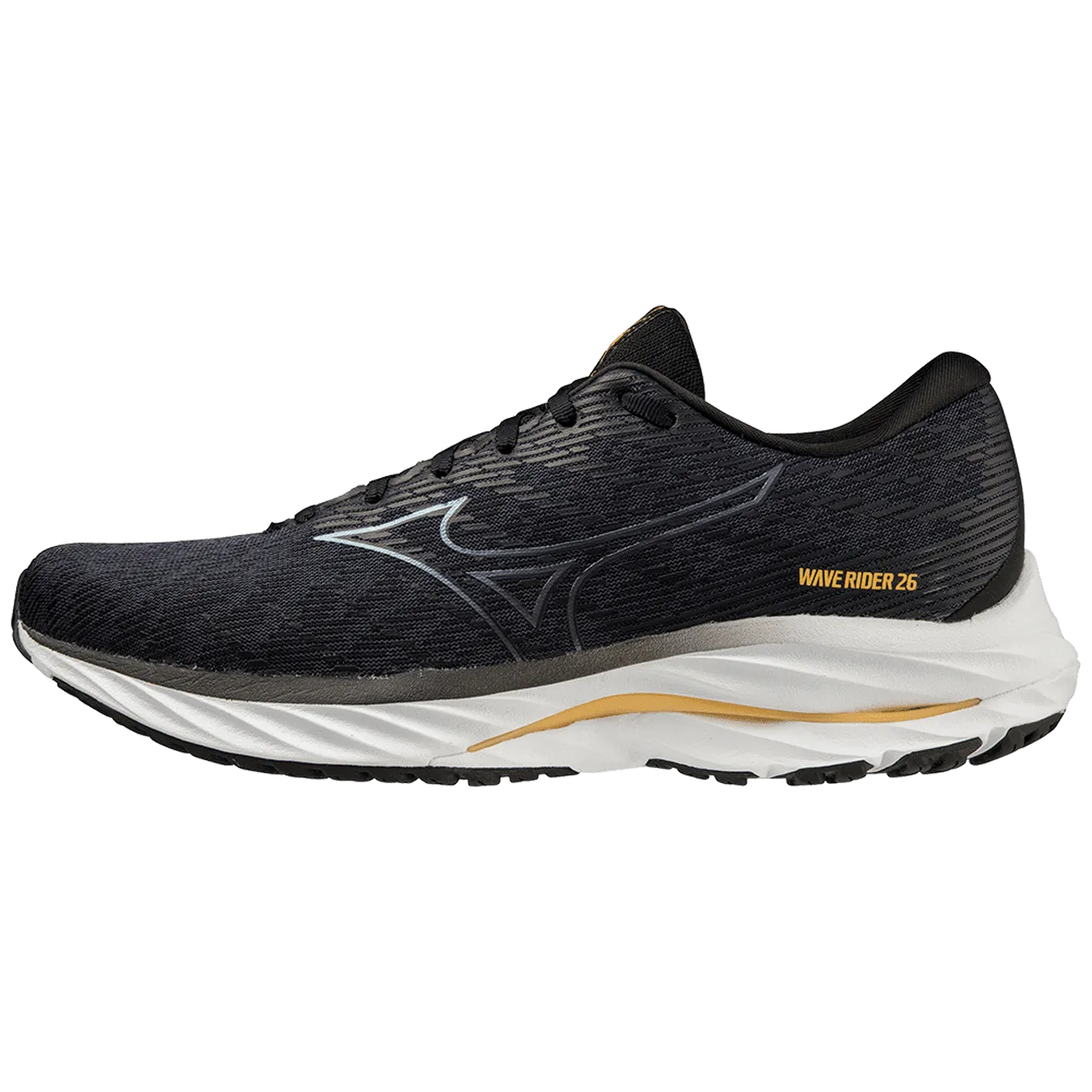 Mizuno Wave Rider 26 Wide (Mens) - OGray/MGray/PaleMarigold