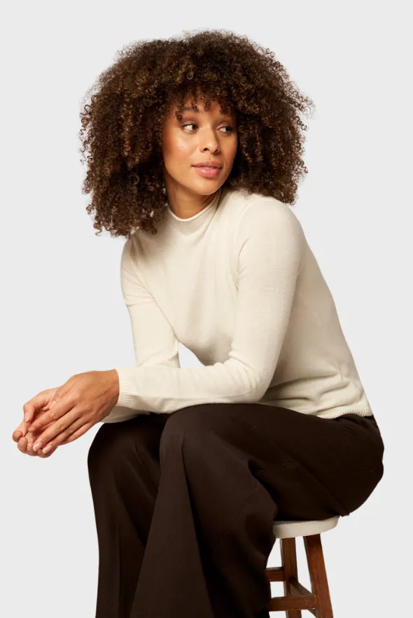 Mock-Neck Pullover (Premium Cashmere Knit)