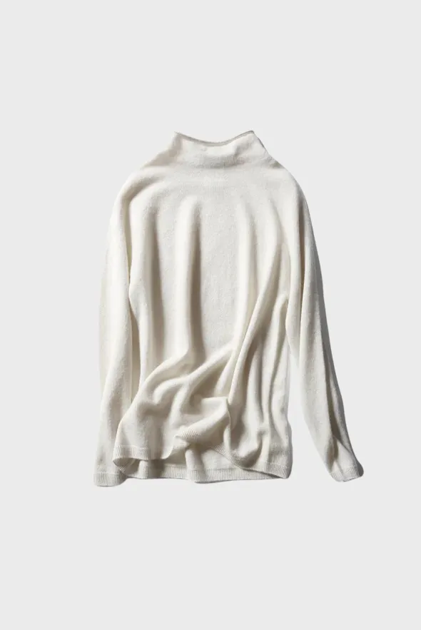 Mock-Neck Pullover (Premium Cashmere Knit)