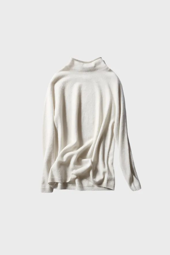 Mock-Neck Pullover (Premium Cashmere Knit)