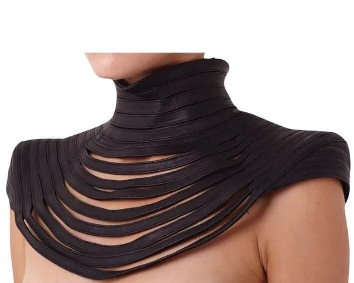 Obsidian Leather Shoulder Piece