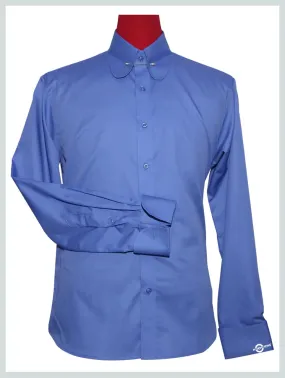 Penny Pin Collar Shirt | Blue Shirt