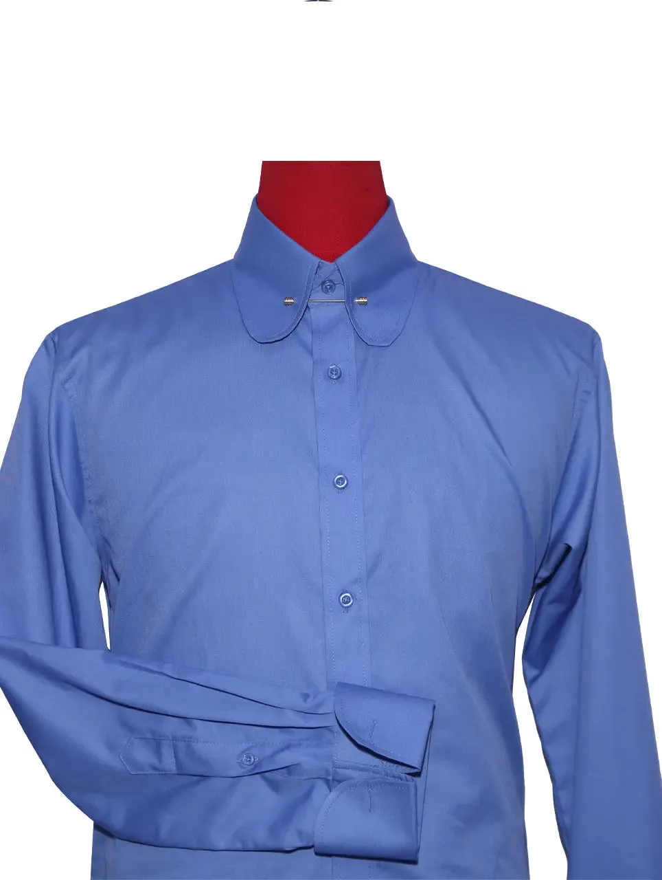 Penny Pin Collar Shirt | Blue Shirt