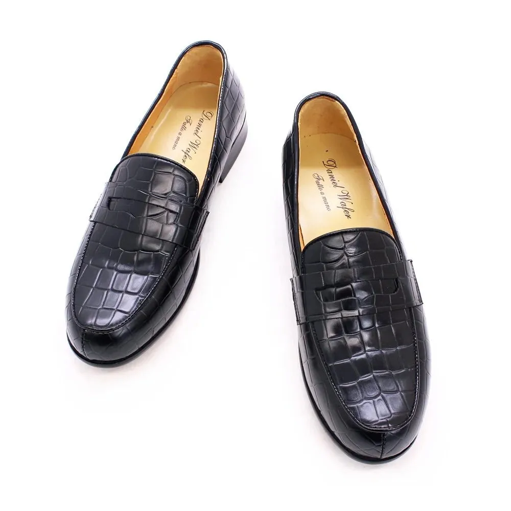 Plaid Pattern Loafers - Stylish Leather Shoes for Office, Wedding, and Driving