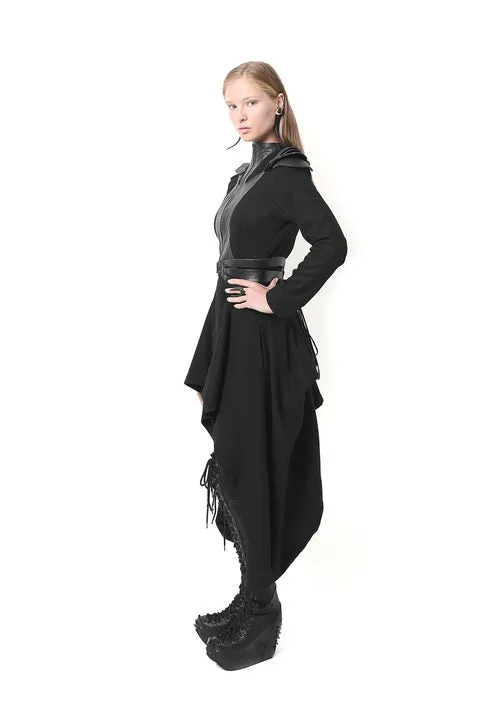 Plated Long Long Wool Coat