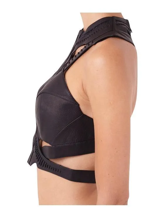 Pompeii Leather Crop Top