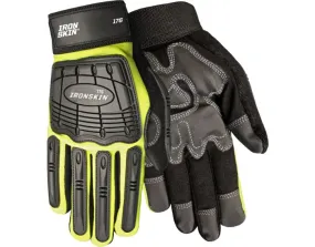 Red Steer 176 Striker V Hi-Vis Green Gloves, Nylon Spandex Shell, Synthetic Leather, Sizes M-XXL