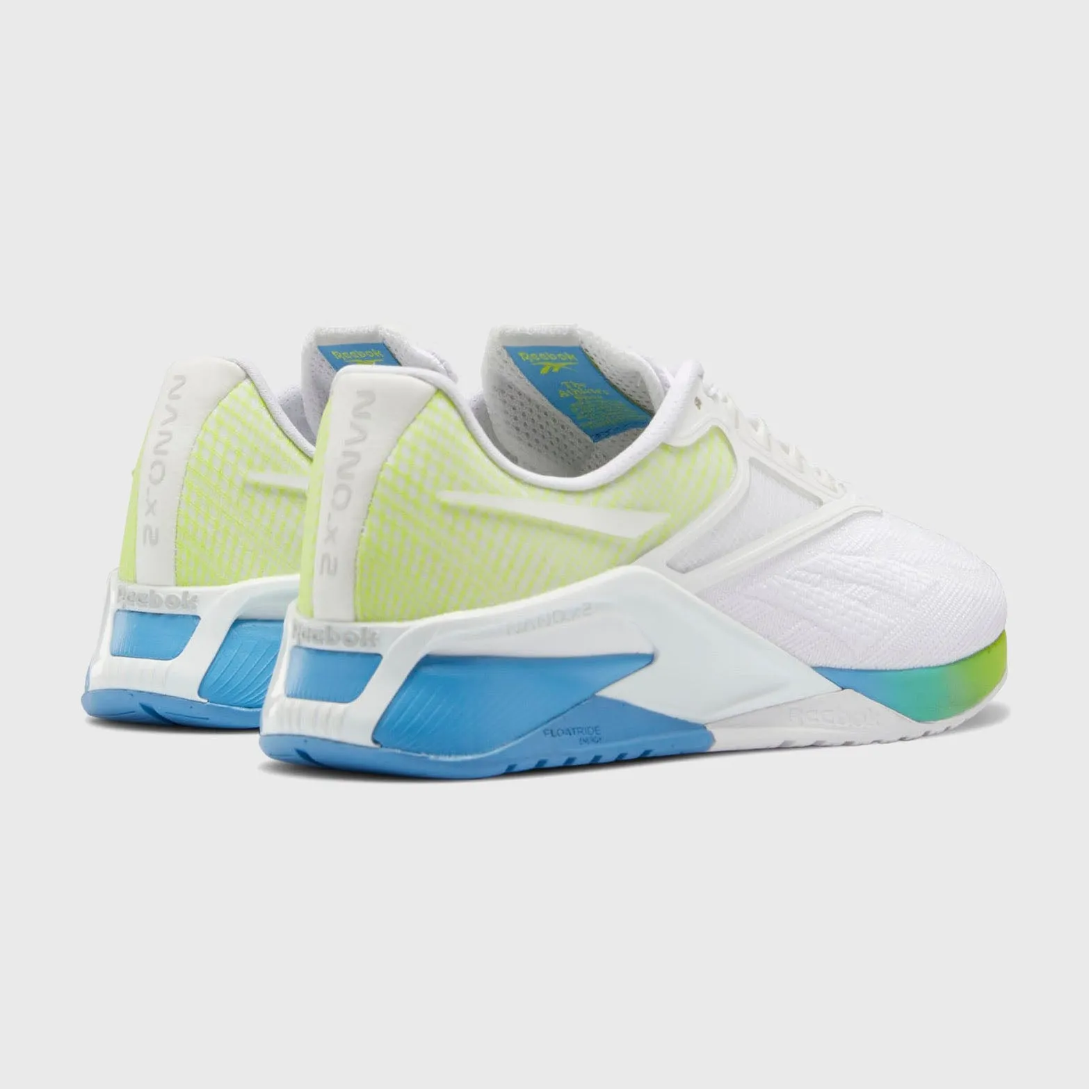 Reebok - Nano X2 - Women's - FTWR WHITE/ESSENTIAL BLUE/ACID YELLOW