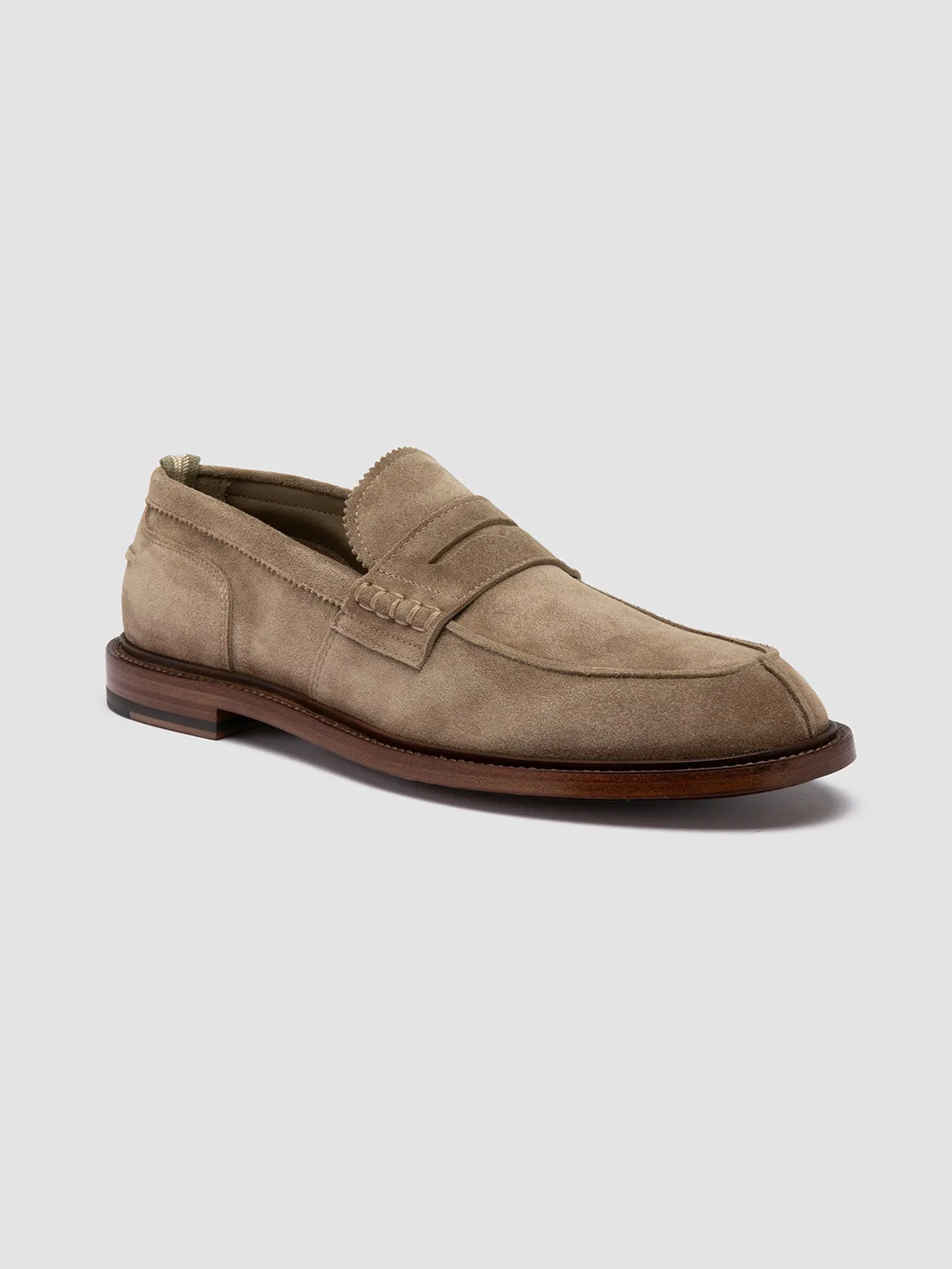 SAX 001 - Taupe Suede Penny Loafers