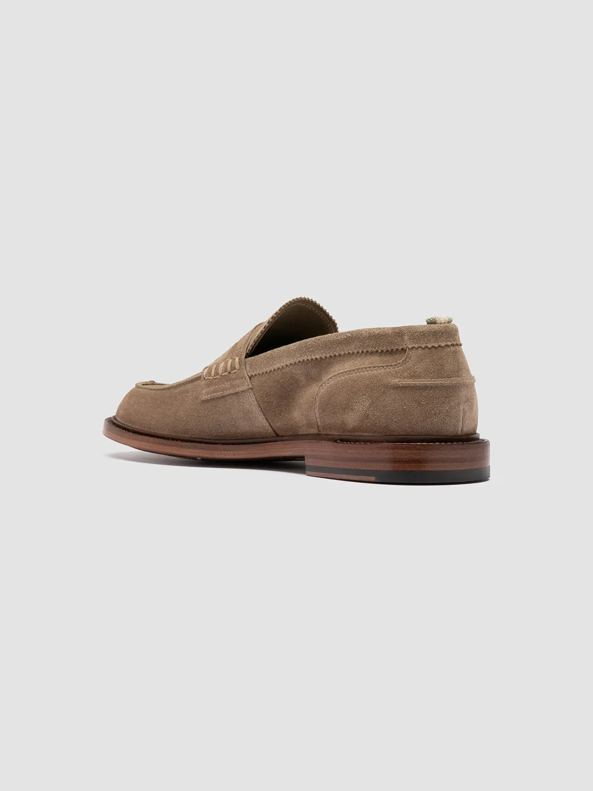 SAX 001 - Taupe Suede Penny Loafers