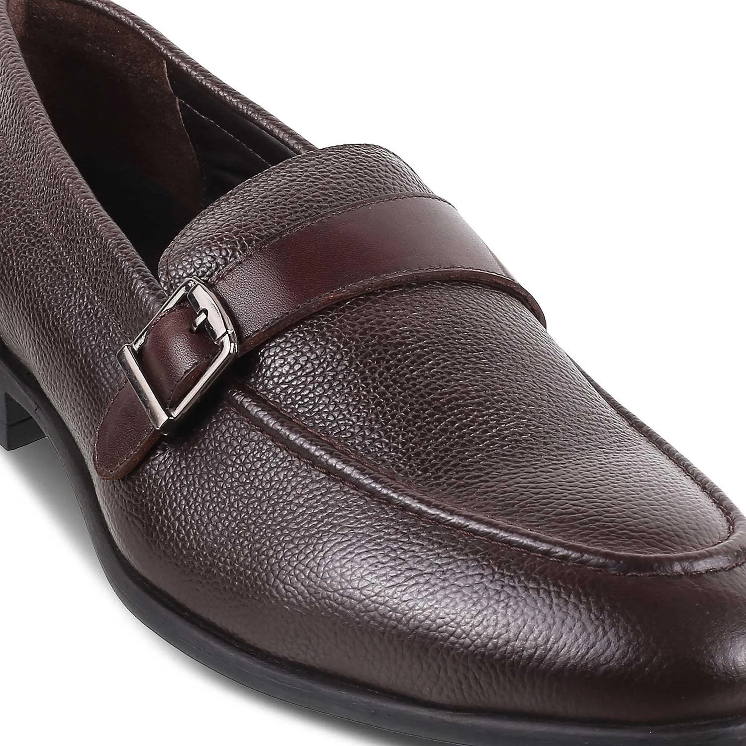 The Heiden Brown Men's Leather Loafers Tresmode