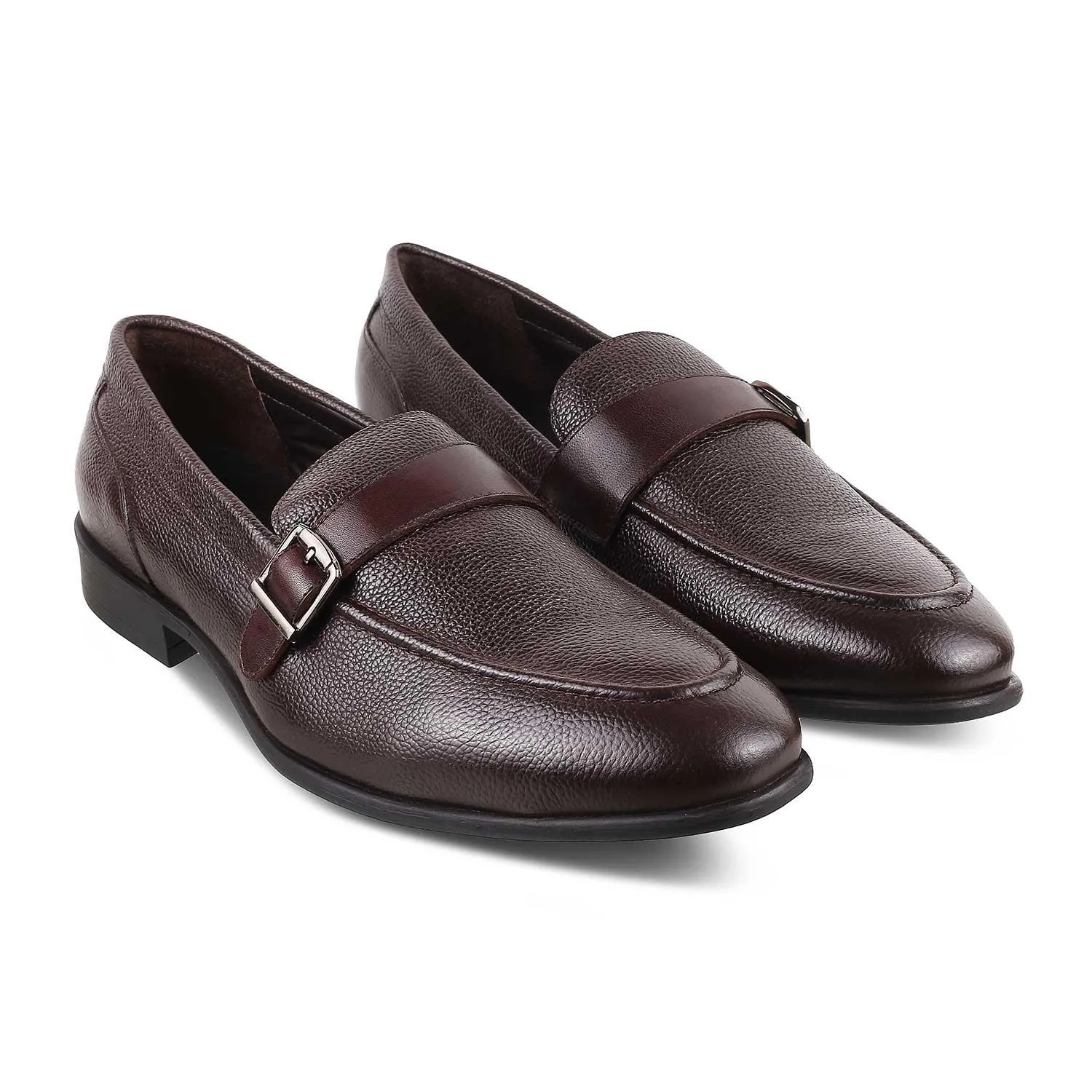 The Heiden Brown Men's Leather Loafers Tresmode