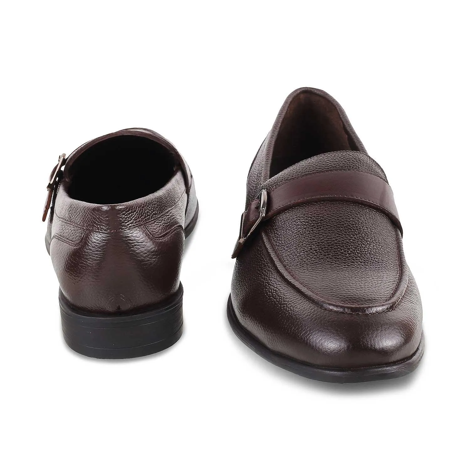 The Heiden Brown Men's Leather Loafers Tresmode