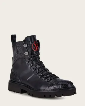 Urban weightless black exotic boot